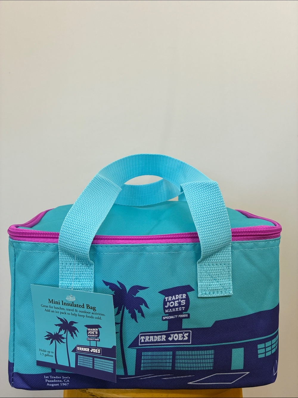 Trader Joe's Mini Insulated Lunch Bags in Turquoise And Lilac NWT
